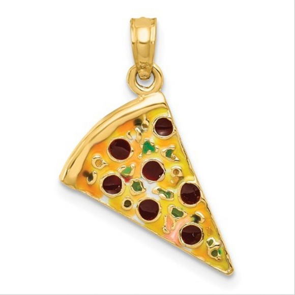 14k Pizza Slice Pendant